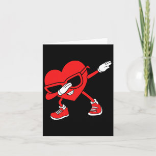 Dabbing Funny Heart Mens Kids Boys Is My Valentine Card