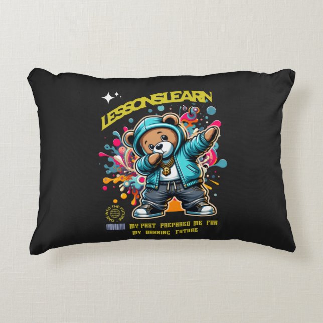 DABBING FUTURE LESSONS LEARN ACCENT PILLOW  (Front)