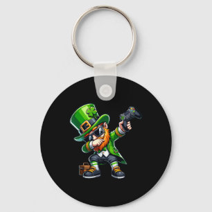 Dabbing Gamer Leprechaun Dab Dance St Pattys St Pa Key Ring
