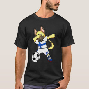 Dabbing German Shepherd Finland Soccer Fans Jersey T-Shirt