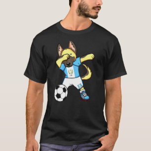 Dabbing German Shepherd Guatemala Soccer Fan Jerse T-Shirt