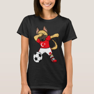 Dabbing German Shepherd Turkey Soccer T-Shirt