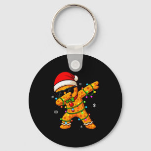 Dabbing Gingerbread Christmas Boys Girls Kids Funn Key Ring