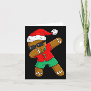 Dabbing Gingerbread Christmas In July Xmas Dab Boy Card