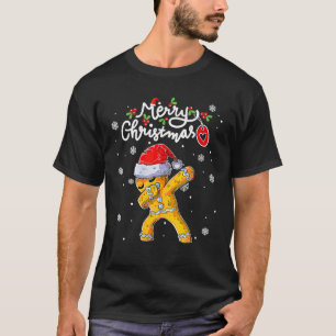 Dabbing Gingerbread Christmas Santa Hat Xmas Cooki T-Shirt