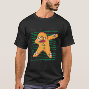 Dabbing Gingerbread Man Dab Christmas Lights Costu T-Shirt