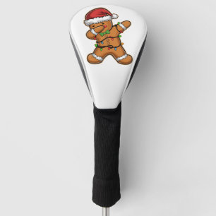 Dabbing Gingerbread Tree Light Christmas Golf Head Cover