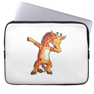 Dabbing Giraffe T shirt Giraffes Funny Dab Dance T Laptop Sleeve