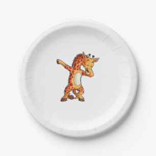 Dabbing Giraffe T shirt Giraffes Funny Dab Dance T Paper Plate