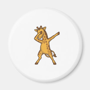 Dabbing Giraffe Vintage Engraving T-Shirt Design_1 Magnet