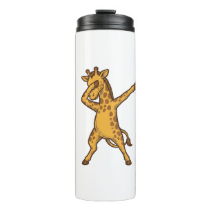 Dabbing Giraffe Vintage Engraving T-Shirt Design_1 Thermal Tumbler