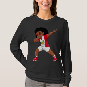 Dabbing Girl Peruvians Peru Flag Kids Dab Dance T-Shirt