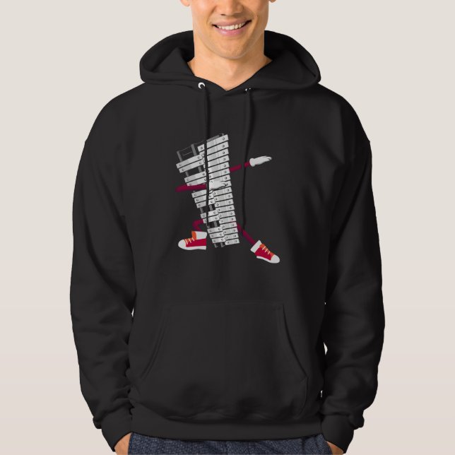 Dabbing Glockenspiel Percussion Ensemble Glockensp Hoodie (Front)