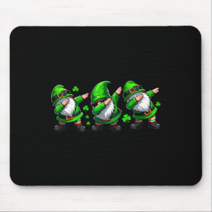 Dabbing Gnomes St. Patricks Day Irish Jig Celebrat Mouse Pad