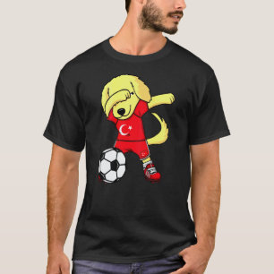 Dabbing Golden Retriever Turkey Soccer Fans Jersey T-Shirt