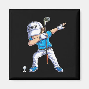 Dabbing Golf Player Golfer Golfing Funny Kids Boys Magnet