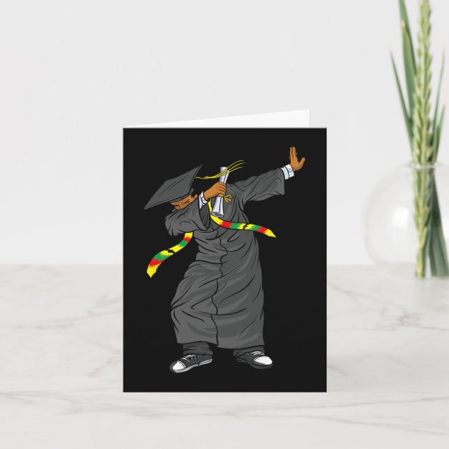 Dabbing Graduation Class Of 2024 Black History Mon Card (Front)