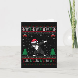 Dabbing Greater Swiss Mountain Dog Santa Hat Chris Card