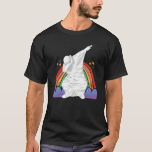 Dabbing Halloween Boo Boo Skeleton Rainbow Boys Ki T-Shirt