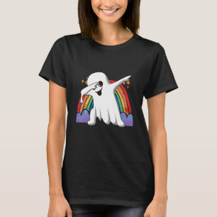 Dabbing Halloween Boo Boo Skeleton Rainbow Boys Ki T-Shirt
