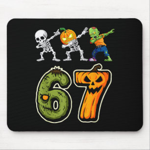 Dabbing Halloween Boys Six Seven 67 Meme Funny Kid Mouse Pad