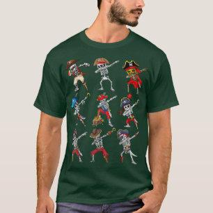 Dabbing Halloween Boys Skeleton Pirate S Men Women T-Shirt