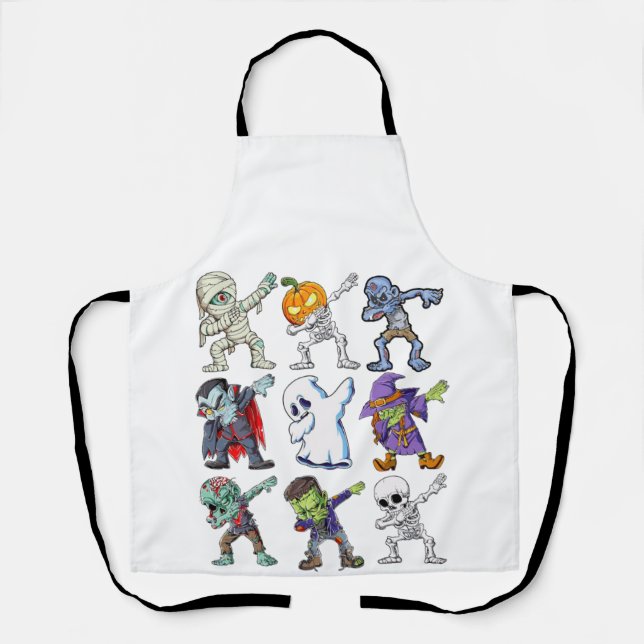 Dabbing Halloween Boys Skeleton Zombie Mummy  Apron (Front)