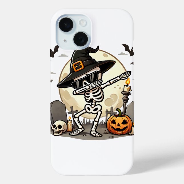 Dabbing Halloween Boys Skeleton Zombie Scary Case-Mate iPhone Case (Back)