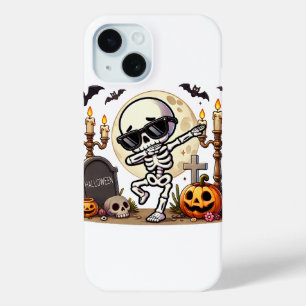 Dabbing Halloween Boys Skeleton Zombie Scary iPhone 15 Case