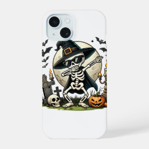 Dabbing Halloween Boys Skeleton Zombie Scary iPhone 15 Case