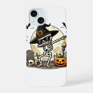 Dabbing Halloween Boys Skeleton Zombie Scary iPhone 15 Case
