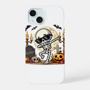 Dabbing Halloween Boys Skeleton Zombie Scary iPhone 15 Case