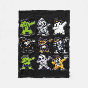 Dabbing Halloween Boys Skeleton Zombie Scary Pumpk Fleece Blanket