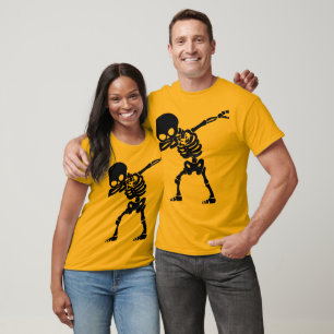 Dabbing Halloween Boys Skeleton Zombie Scary T-Shirt