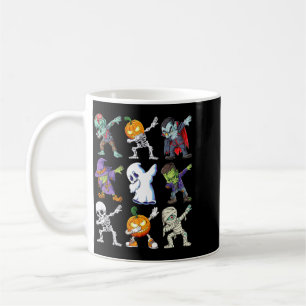 Dabbing Halloween Boys Skeleton Zombie Y Pumpkin Coffee Mug