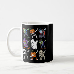 Dabbing Halloween Boys Skeleton Zombie Y Pumpkin Coffee Mug
