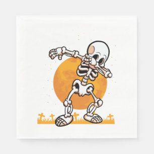 Dabbing Halloween Pug Dog Napkin