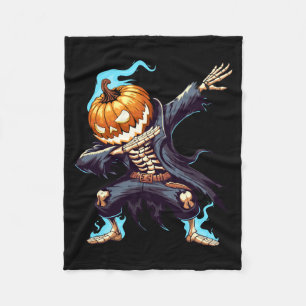 Dabbing Halloween Skeleton Monster Dab Spooky Boys Fleece Blanket