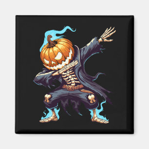 Dabbing Halloween Skeleton Monster Dab Spooky Boys Magnet