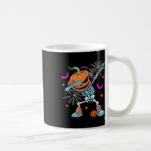 Dabbing Halloween Skeleton Trick Treat Funny Pumpk Coffee Mug