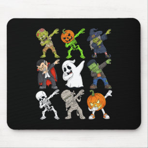 Dabbing Halloween Skeleton Zombie Scary Pumpkin Va Mouse Pad