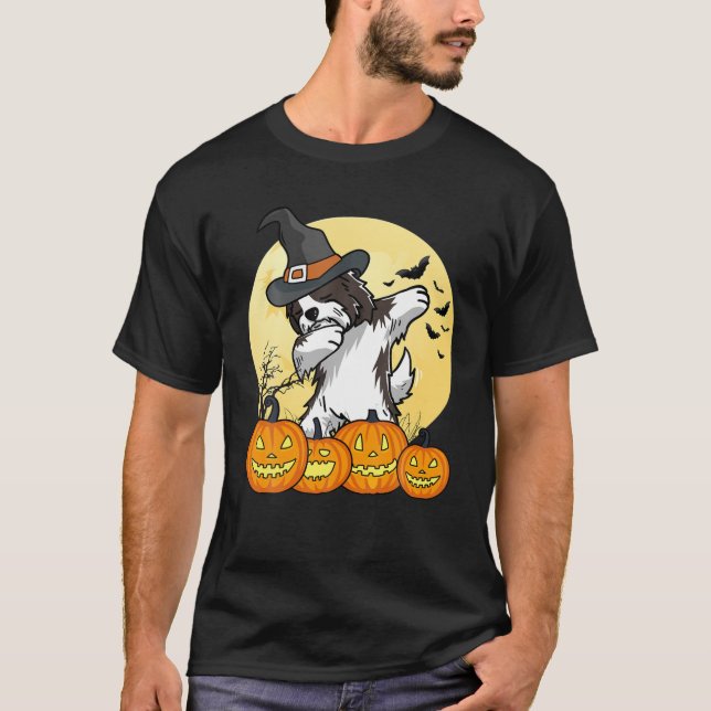 Dabbing Havanese Dab Dance Funny Dog Halloween Gif T-Shirt (Front)