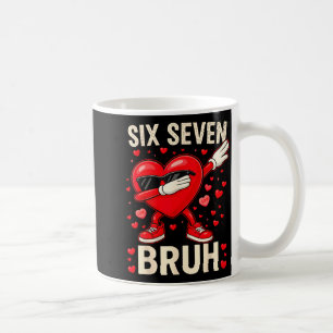 Dabbing Heart 67 Bruh Funny Mens Kids Boys Valenti Coffee Mug