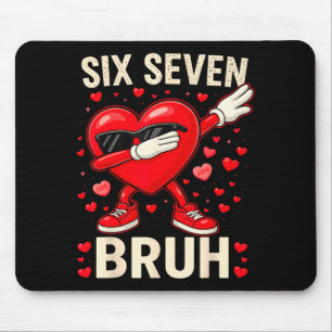 Dabbing Heart 67 Bruh Funny Mens Kids Boys Valenti Mouse Pad