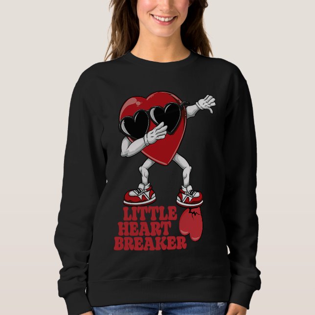 Dabbing Heart Breaker Funny Mens Kids Boys Valenti Sweatshirt (Front)