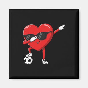 Dabbing Heart Dab Cute Valentines Day Boys Soccer Magnet