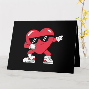 Dabbing Heart Funny Gifts Valentines Day Card