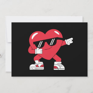Dabbing Heart Funny Gifts Valentines Day Holiday Card