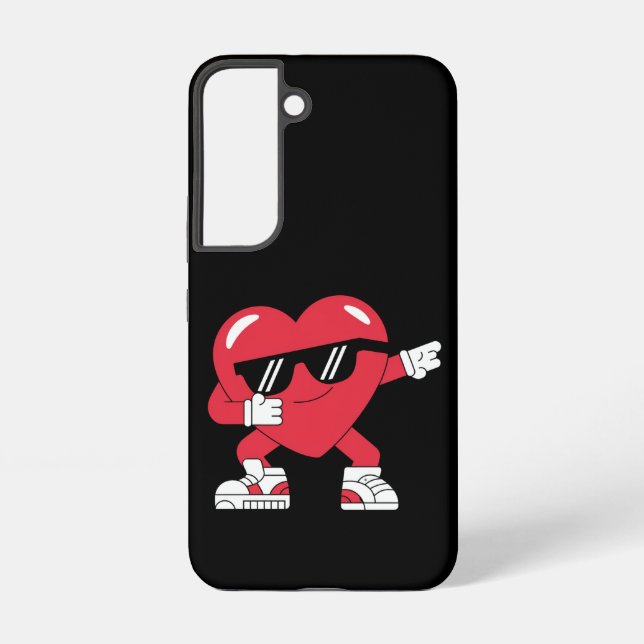Dabbing Heart Funny Gifts Valentines Day Samsung Galaxy S22 Case (Back)
