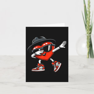 Dabbing Heart Funny Love Kids Boys Men Valentines  Card